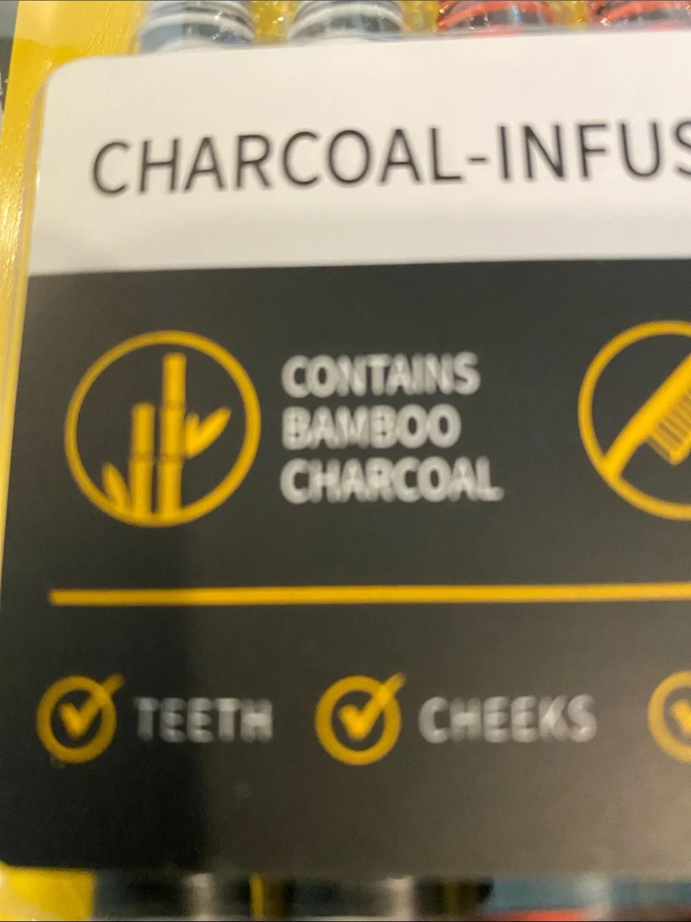 NIP Bundle of 3 Packages of Charcoal-Infused Toothbrushes